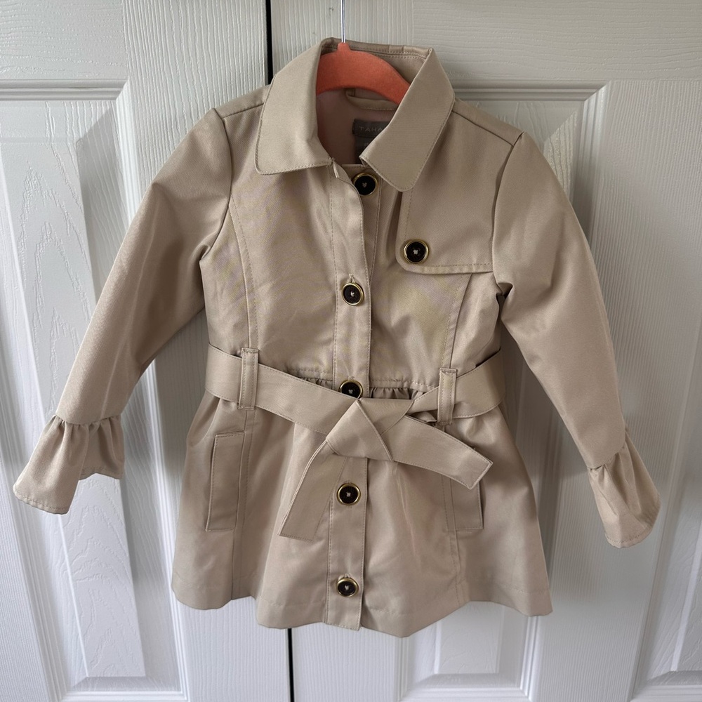Tahari Infant Beige Button-Up Coat
